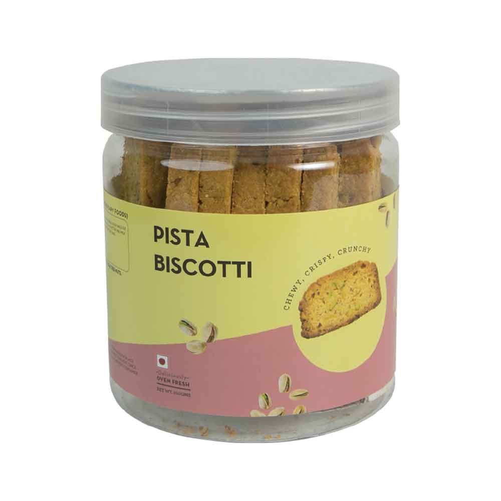 New Year Gift Hamper - Cookie Man - Premium Pista Biscotti 250 Gms