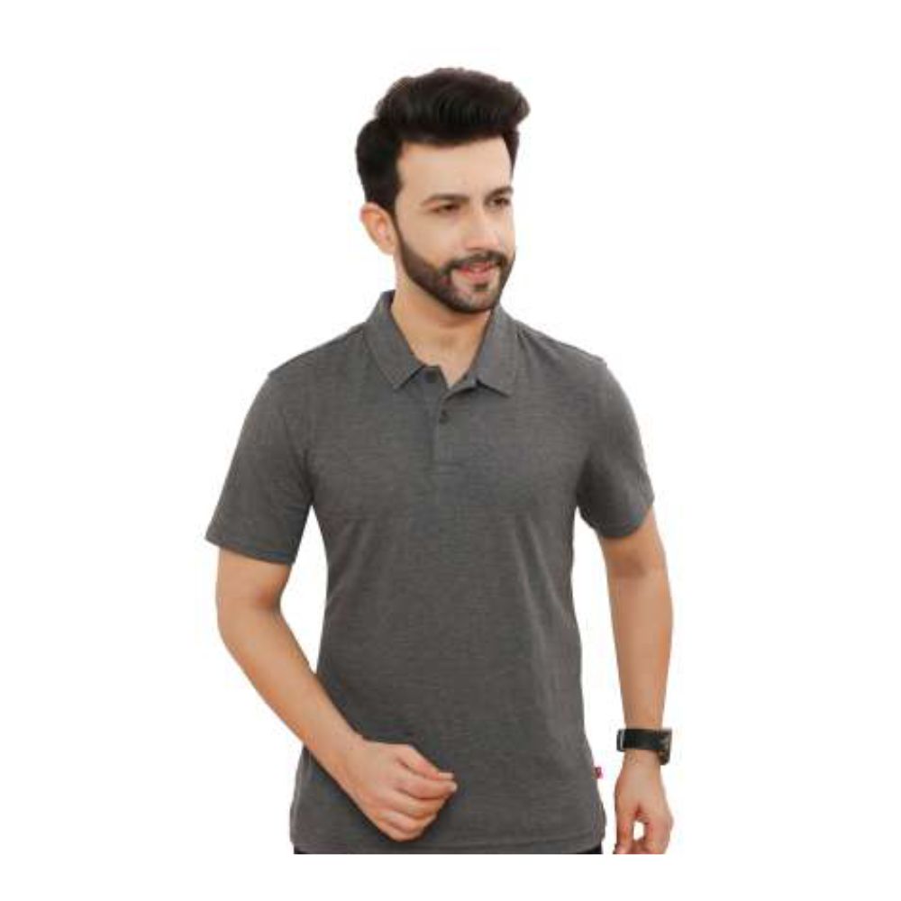 LEVI'S CHARCOAL GREY POLO T-SHIRT