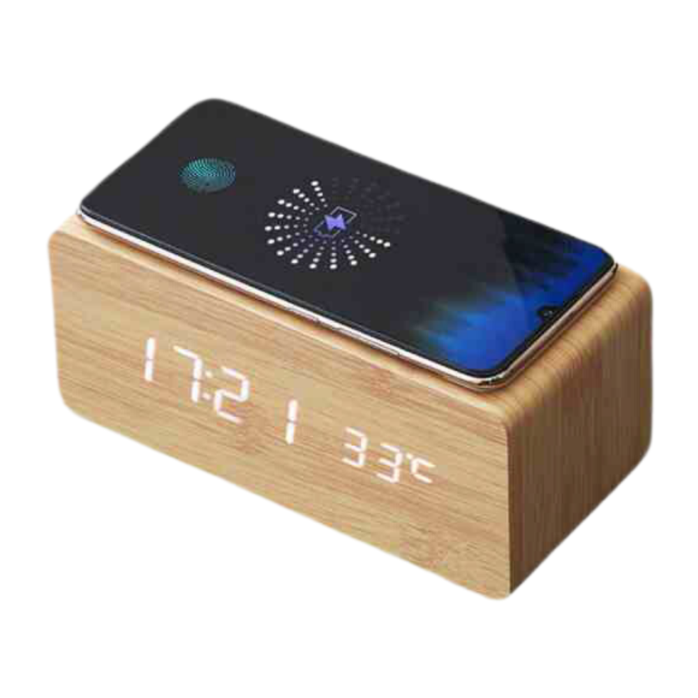 LED Clock with Wireless Charger Top - MG - 997