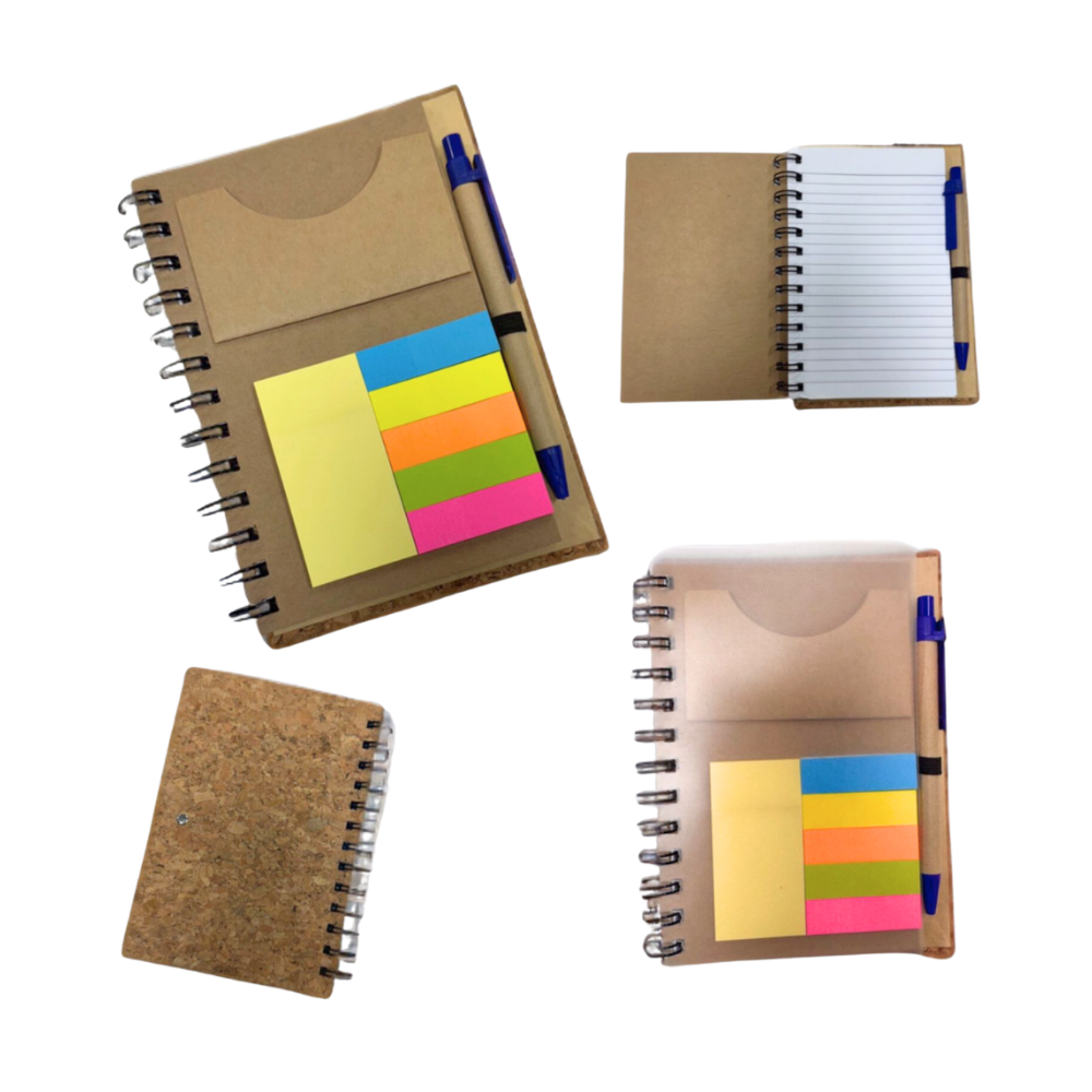 Cork Notepad Sticky Notes Memo pad with Pen - M074