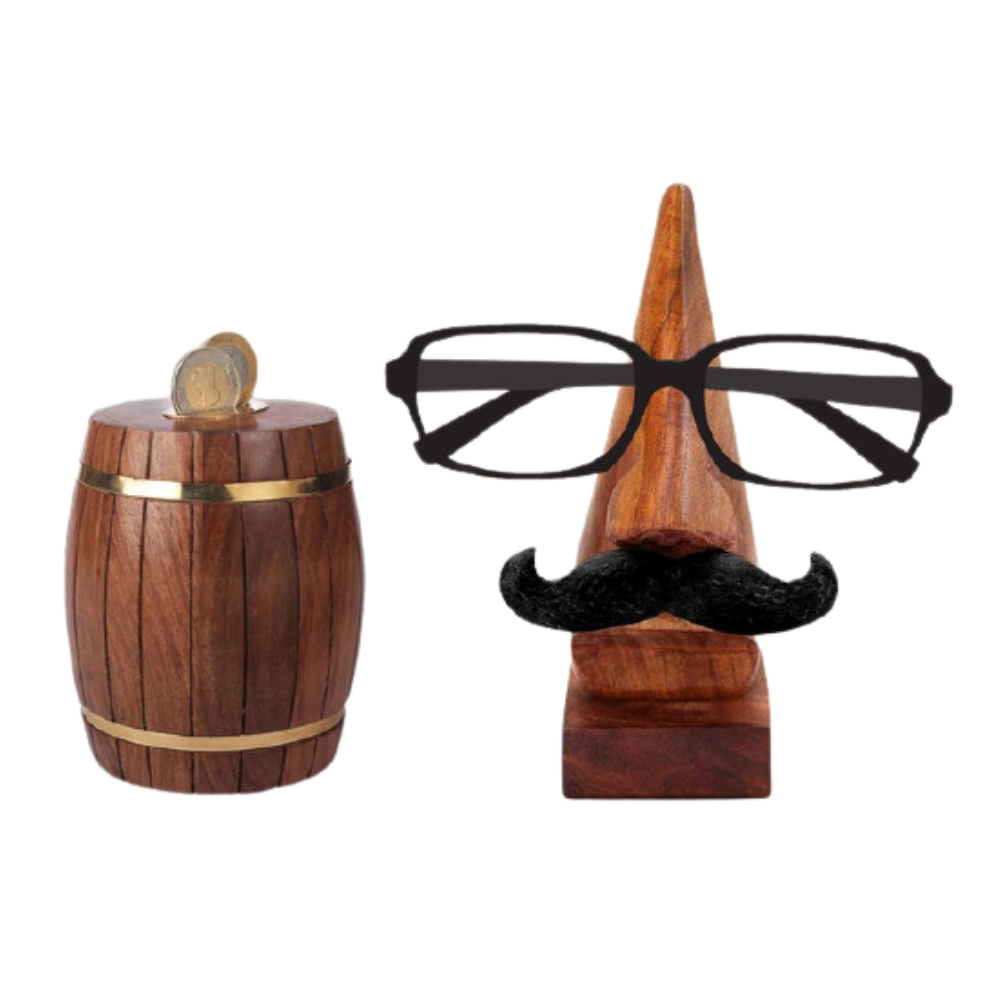 Spectacle Money Bank Walnut Combo