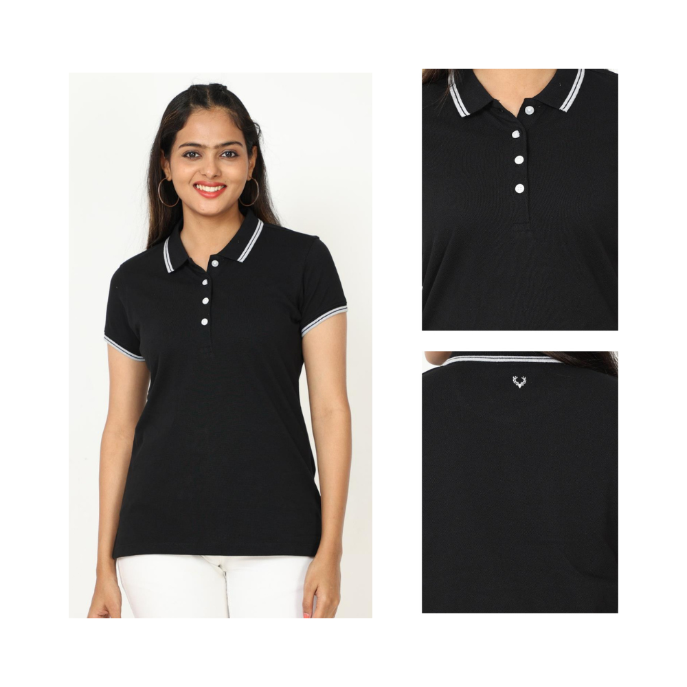 Allen Solly - Cotton Polo T-Shirts- Women